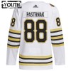 Boston Bruins Trikot 100th Anniversary David Pastrnak Adidas 2023-24 Weiss Authentic - Kinder